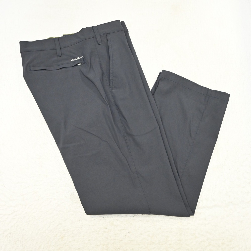 Eddie Bauer Hiking Pants Mens Size 38 x 30 Blue Nylon Stretch Flat Front